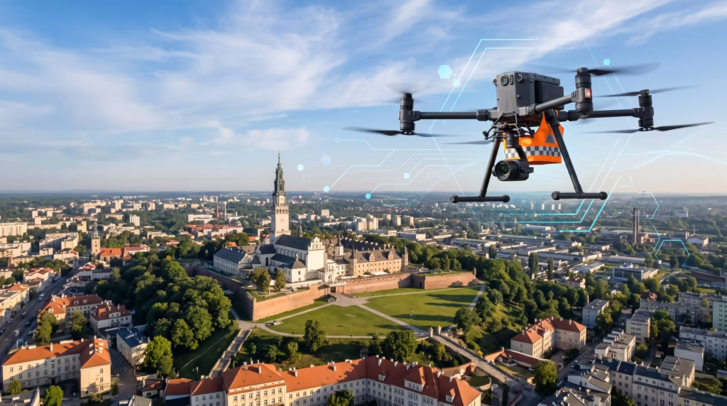 Usługi dronowe Częstochowa – filmowanie, FPV, inspekcje i zdjęcia dla firm